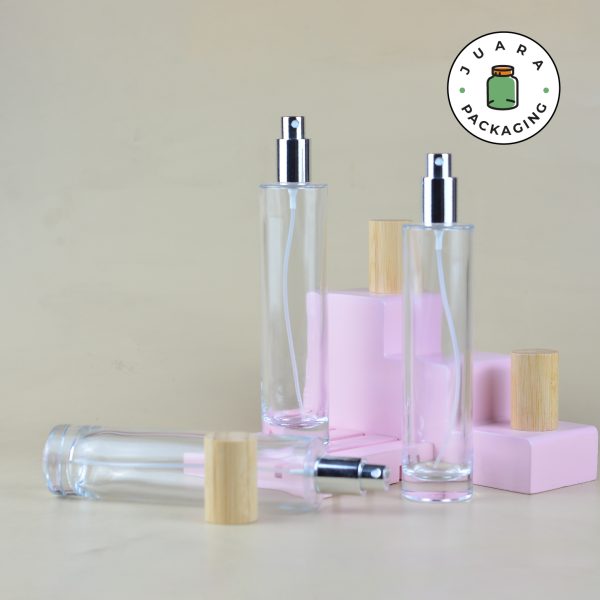 Botol Parfum Spray Silver Tutup Kayu - 150 ml - Image 4
