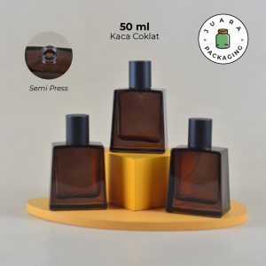 [SEMI PRESS] Botol Parfum Kaca Coklat - 50 ml