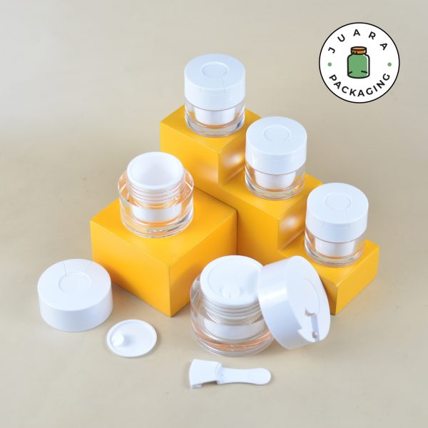 Pot Cream Acrylic + Spatula - 15 ml 30 ml 50 ml - Image 3