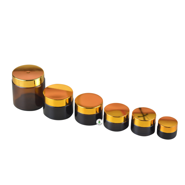Pot Cream Kaca Amber - 5ml 15ml 20ml 30ml 50ml 100ml