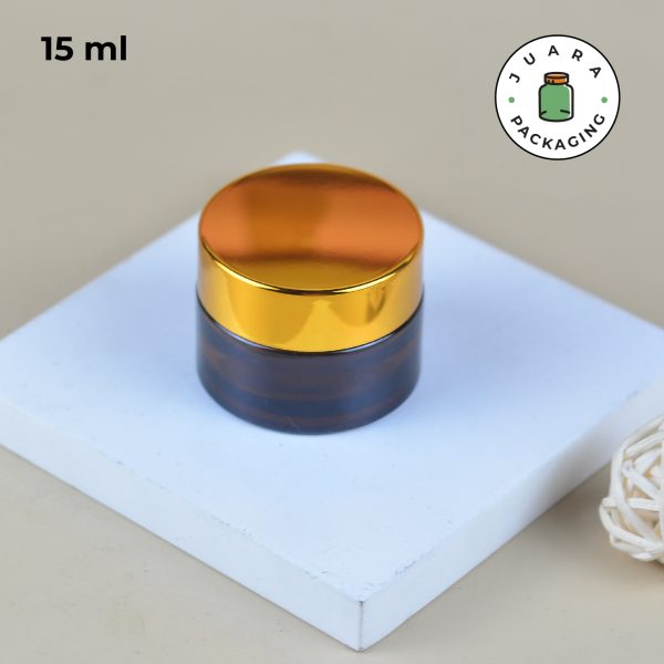 Pot Cream Kaca Amber - 5ml 15ml 20ml 30ml 50ml 100ml - Image 13