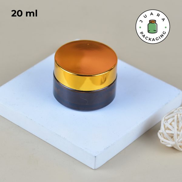 Pot Cream Kaca Amber - 5ml 15ml 20ml 30ml 50ml 100ml - Image 14