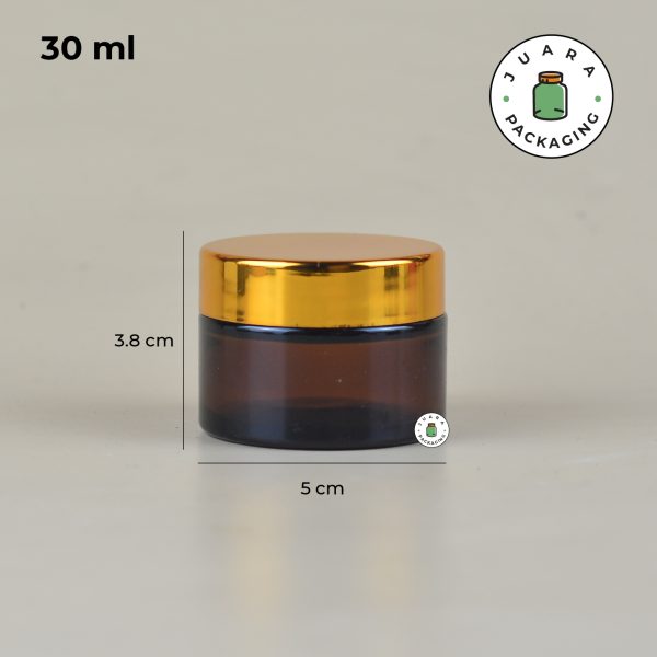 Pot Cream Kaca Amber - 5ml 15ml 20ml 30ml 50ml 100ml - Image 9