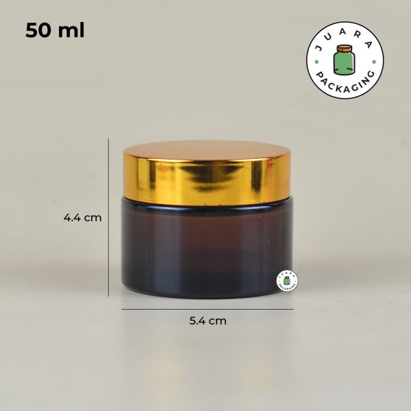 Pot Cream Kaca Amber - 5ml 15ml 20ml 30ml 50ml 100ml - Image 10