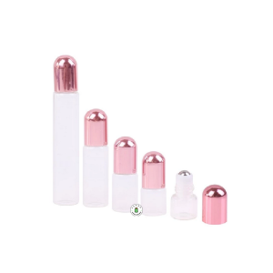 Botol Roll On Kaca Pink - 1ml 2ml 3ml 5ml 10ml