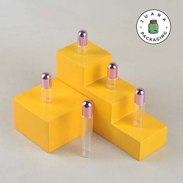 Botol Roll On Kaca Pink - 1ml 2ml 3ml 5ml 10ml - Image 2