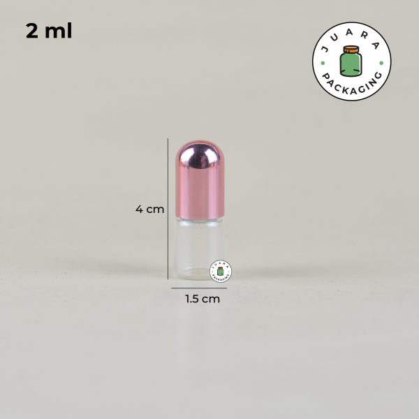 Botol Roll On Kaca Pink - 1ml 2ml 3ml 5ml 10ml - Image 7