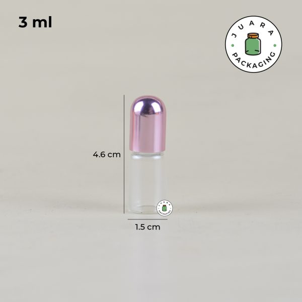 Botol Roll On Kaca Pink - 1ml 2ml 3ml 5ml 10ml - Image 8