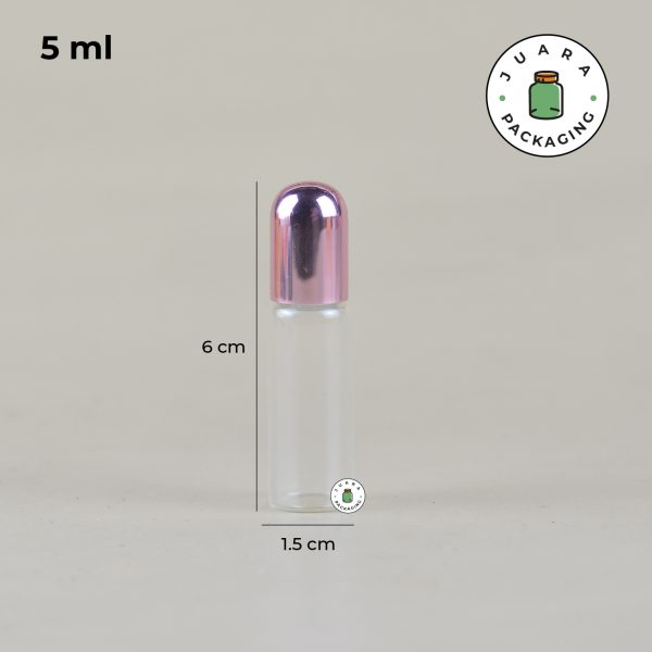 Botol Roll On Kaca Pink - 1ml 2ml 3ml 5ml 10ml - Image 9