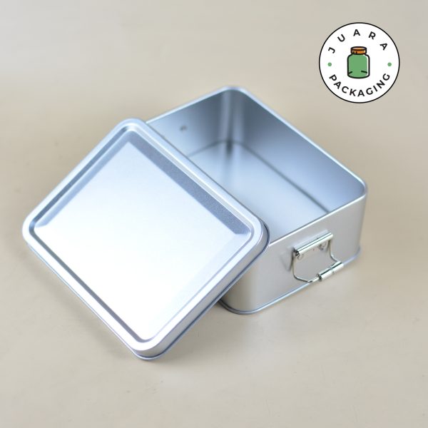 Wadah Kaleng Silver + Seal Serbaguna Berbagai Ukuran - Image 4