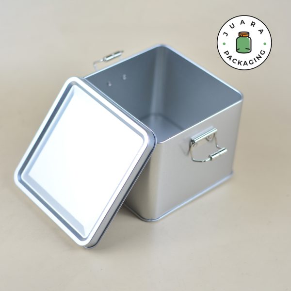 Wadah Kaleng Silver + Seal Serbaguna Berbagai Ukuran - Image 6