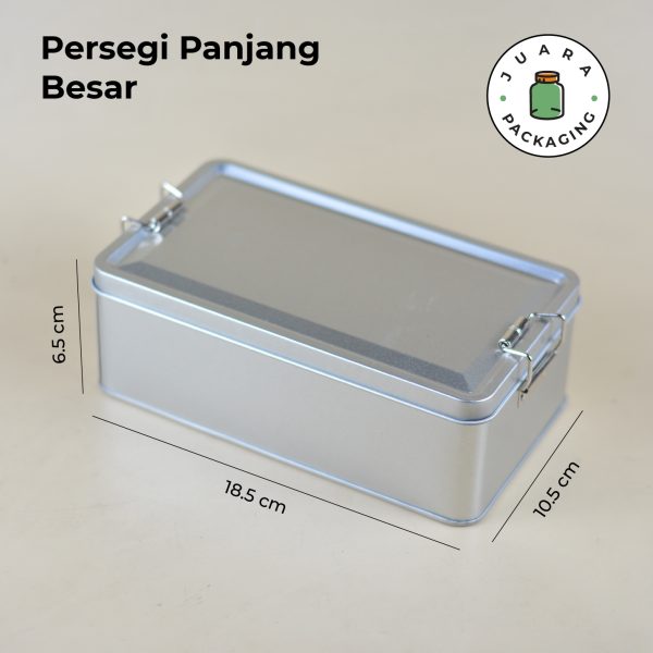 Wadah Kaleng Silver + Seal Serbaguna Berbagai Ukuran - Image 9