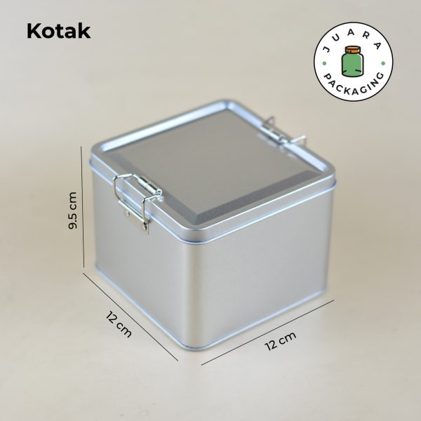 Wadah Kaleng Silver + Seal Serbaguna Berbagai Ukuran - Image 10
