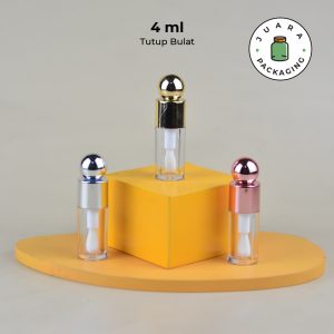 Wadah Lipcare Metallic Bulat - 4 ml