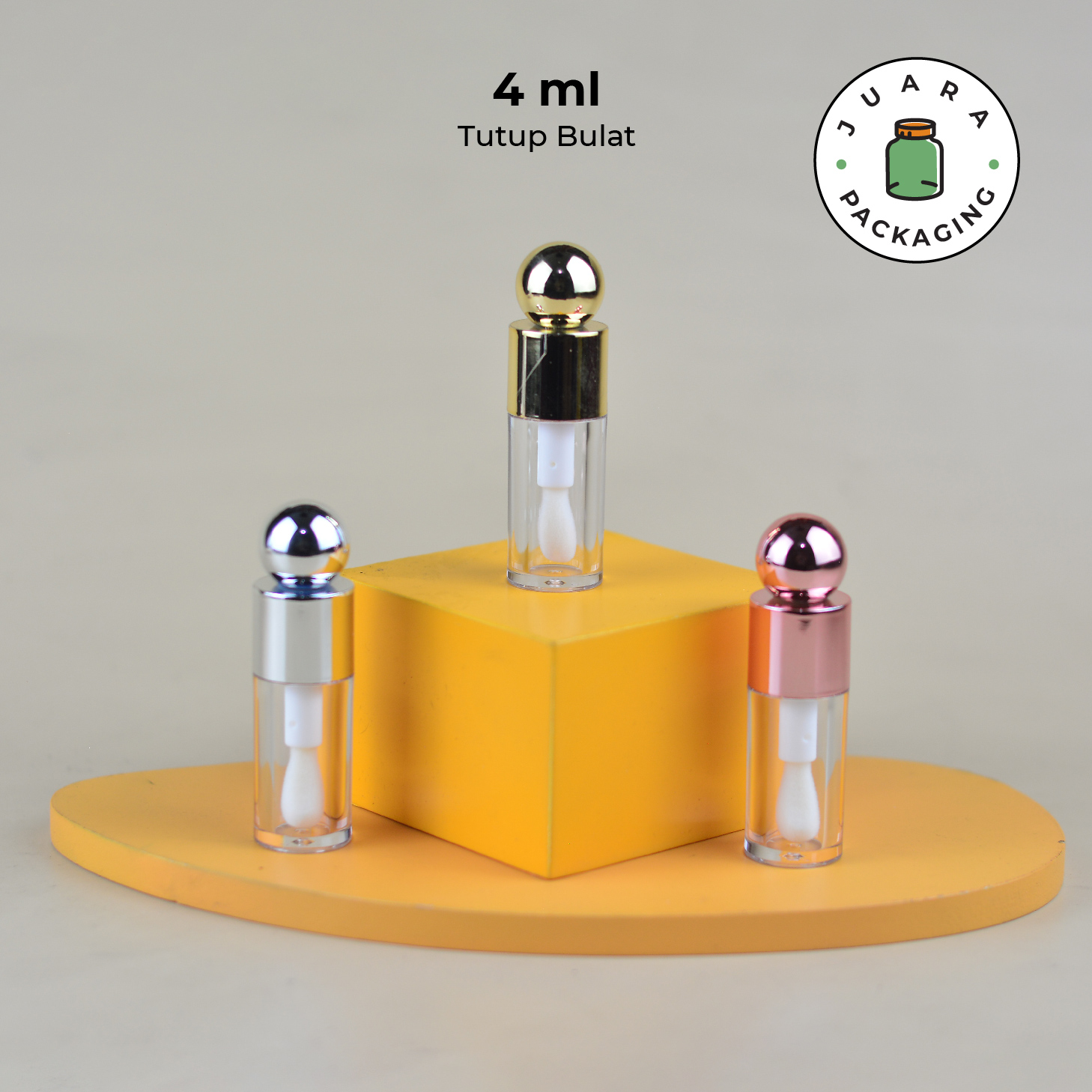 Wadah Lipcare Metallic Bulat - 4 ml - Image 2