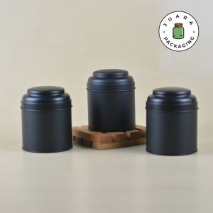Jar Kaleng Hitam Tutup Jamur