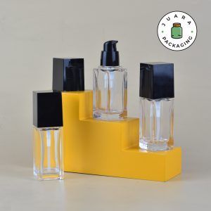 Botol Pump Kaca Kotak - 30 ml