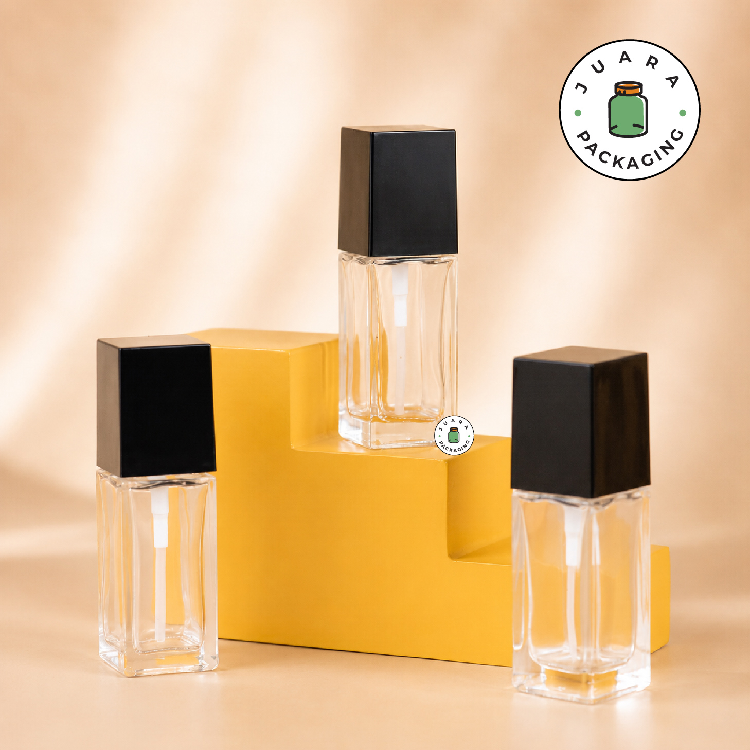 Botol Pump Kaca Kotak - 30 ml - Image 2