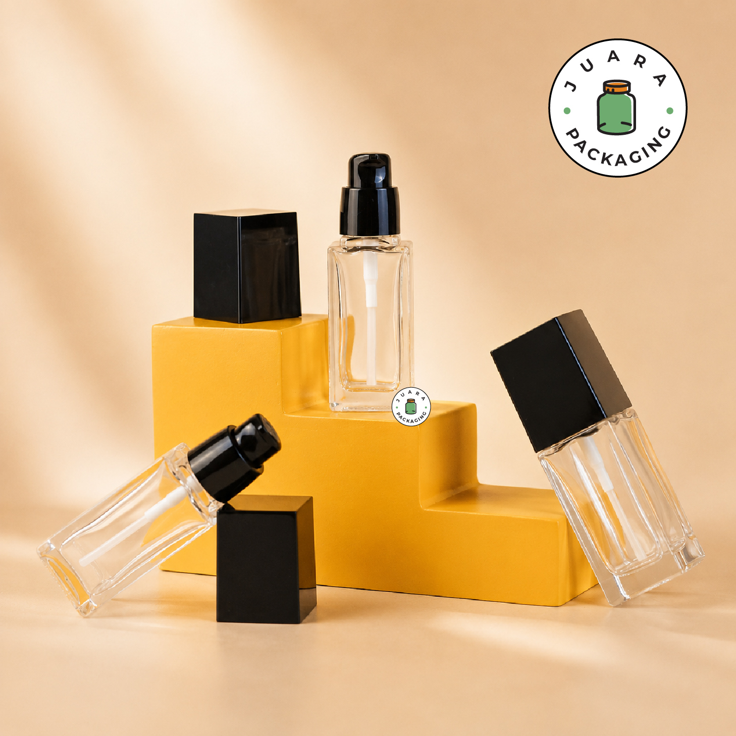 Botol Pump Kaca Kotak - 30 ml - Image 3