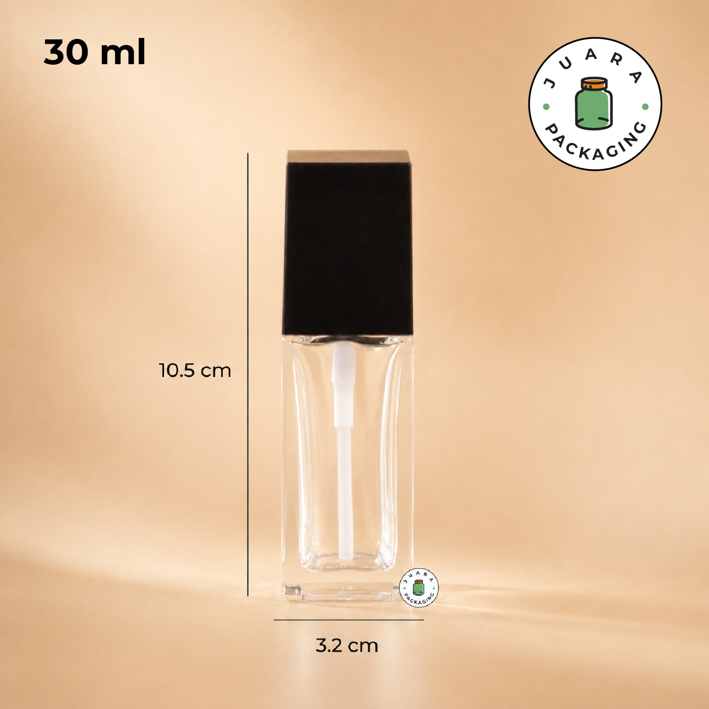 Botol Pump Kaca Kotak - 30 ml - Image 4