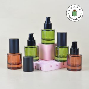 Botol Pump Kaca Bulat - 30 ml