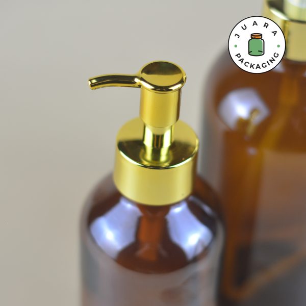 Botol Kaca Amber Coklat Pump Gold 500ml 250ml - Image 5