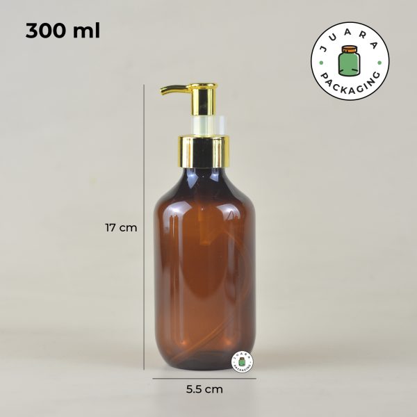 Botol Plastik Amber Pump Gold 500ml 300ml - Image 3