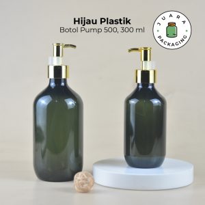 Botol Plastik Hijau Pump Gold 500ml 300ml