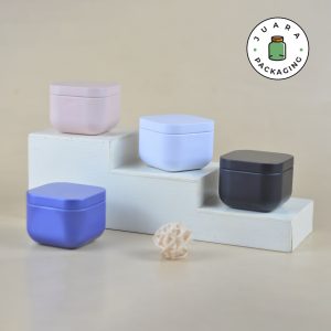 Jar Kotak Doff Kotak Warna Pastel