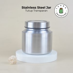 Jar Stainless Steel 304 Tutup Transparan