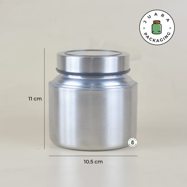 Jar Stainless Steel 304 Tutup Transparan - Image 3