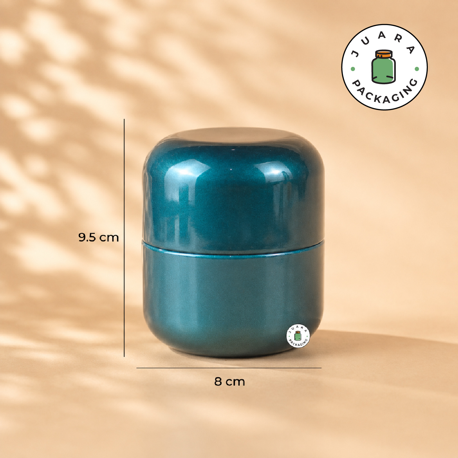 Jar Tin Can Bentuk Kapsul Hijau Glossy - Image 3