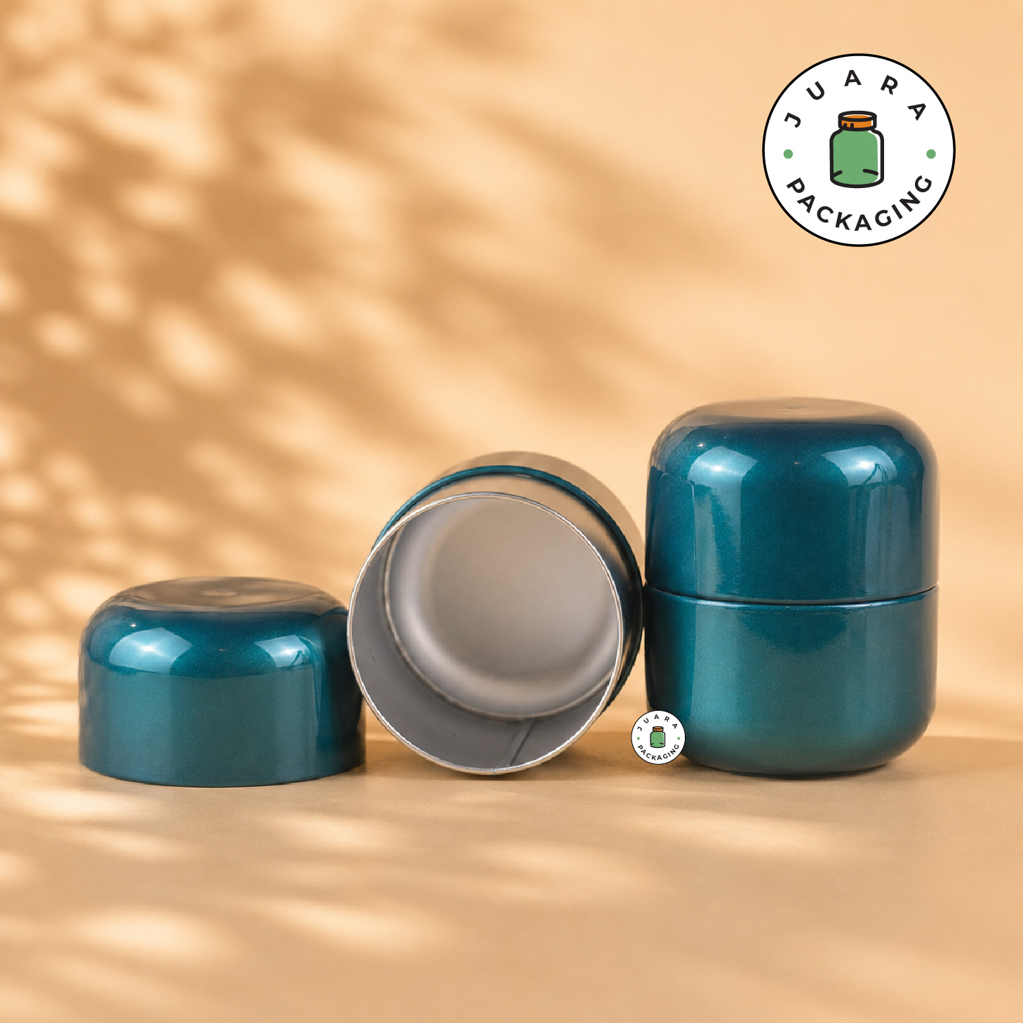Jar Tin Can Bentuk Kapsul Hijau Glossy - Image 5
