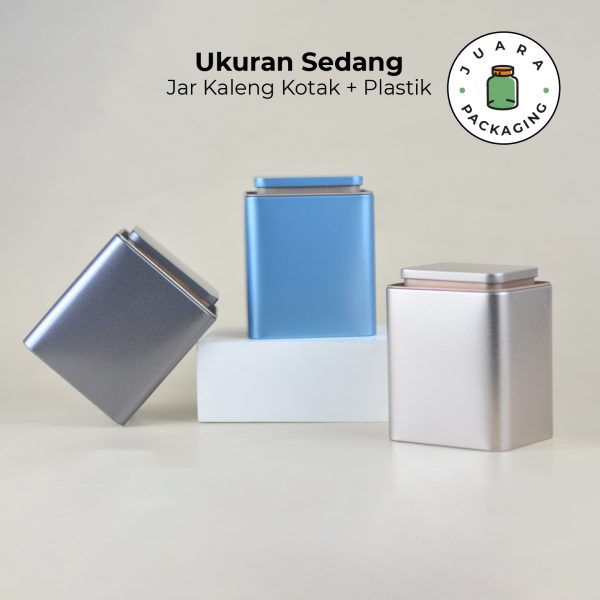 Jar Tin Can Kotak Ukuran Sedang