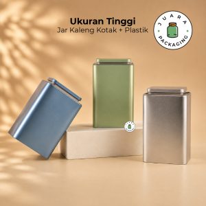 Jar Tin Can Kotak Ukuran Tinggi
