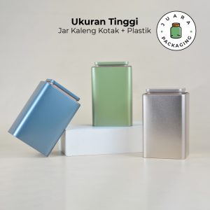 Jar Tin Can Kotak Ukuran Tinggi