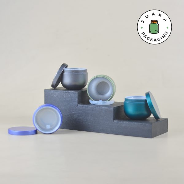 Jar Tin Can Mini Bulat + Inner Lid - Image 2