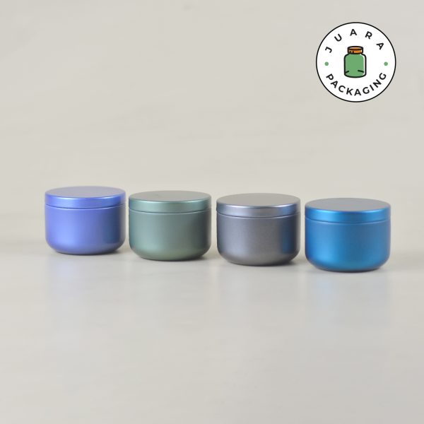 Jar Tin Can Mini Bulat Warna Pastel - Image 3