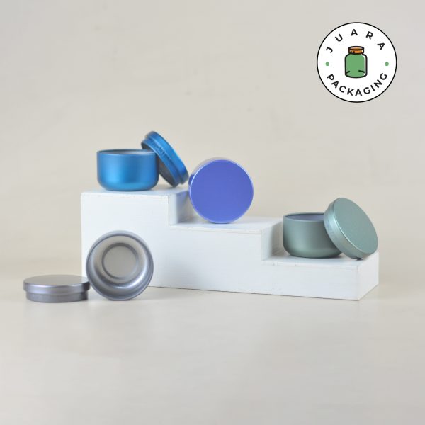 Jar Tin Can Mini Bulat Warna Pastel - Image 2