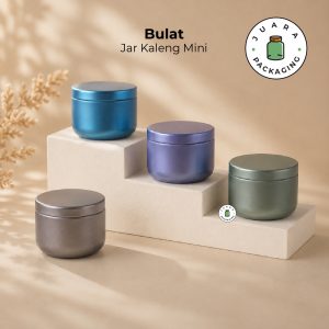 Jar Tin Can Mini Bulat Warna Pastel