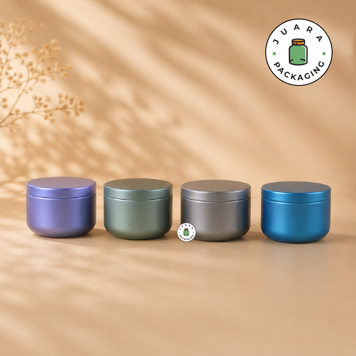 Jar Tin Can Mini Bulat Warna Pastel - Image 4