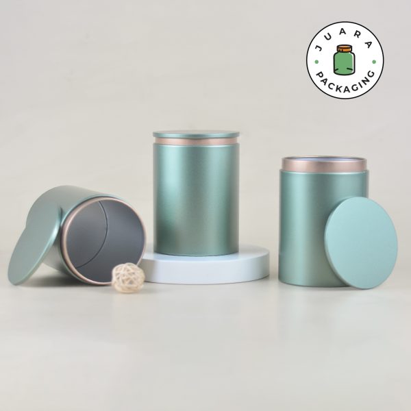 Jar Tin Can Silinder Sedang Elegan