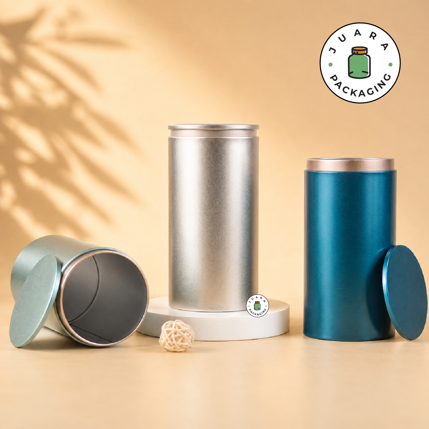 Jar Tin Can Silinder Tinggi Elegan - Image 2