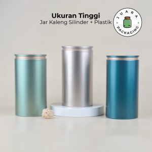 Jar Tin Can Silinder Tinggi Elegan
