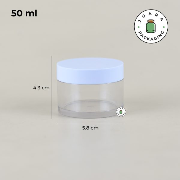 Pot Cream Acrylic 50ml Tebal Tutup Putih - Image 5