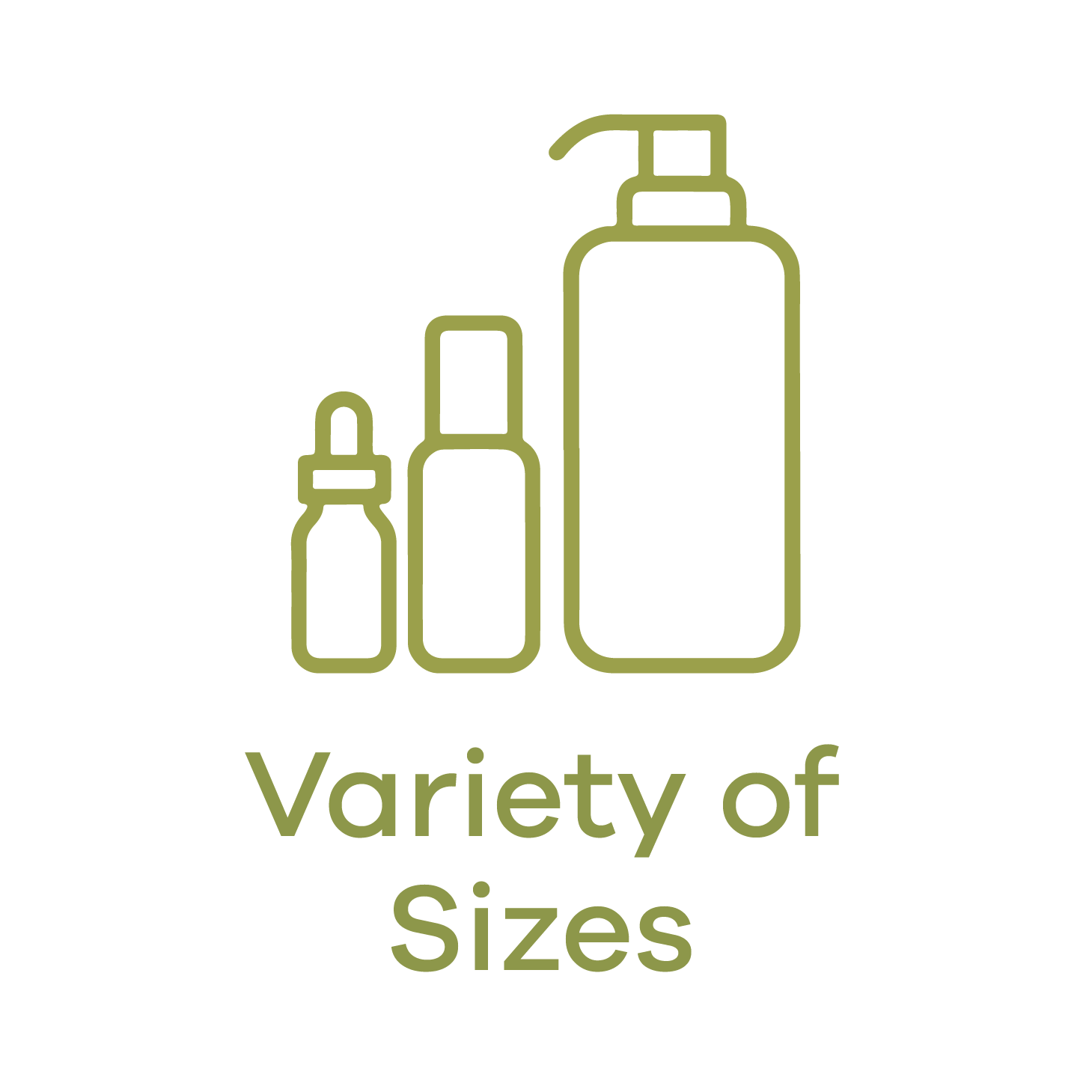 variety of sizes