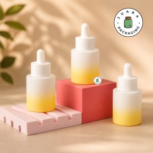Botol Kaca Gradasi Tutup Putih - 50 ml