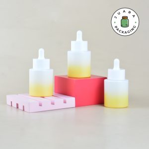 Botol Kaca Gradasi Tutup Putih - 50 ml