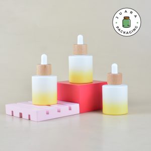 Botol Kaca Gradasi Tutup Kayu - 50 ml