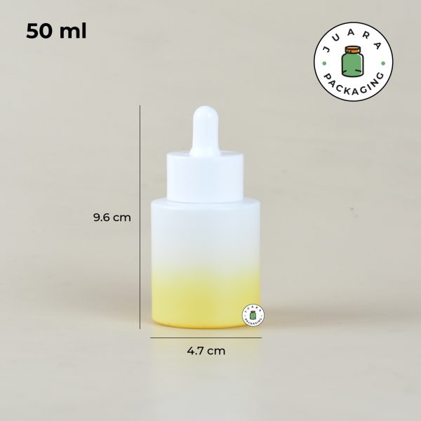 Botol Kaca Gradasi Tutup Putih - 50 ml - Image 3